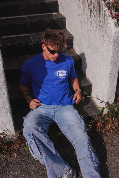STHSDE BIG LOGO TEE BLUE